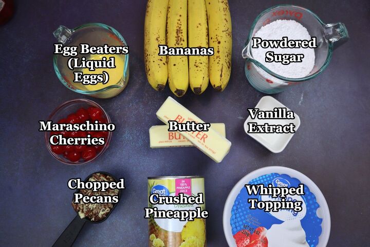 banana split cake recipe with no cream cheese, ingredients for banana split cake