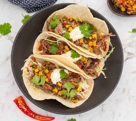 This TRULY delicious taco recipe has everything from salsa to sour cream (and guess what type of meat it has!)