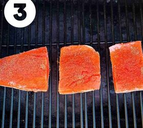 best smoked salmon on pellet grill recipe, Prepared salmon fillets placed on the grill grates of a pellet grill