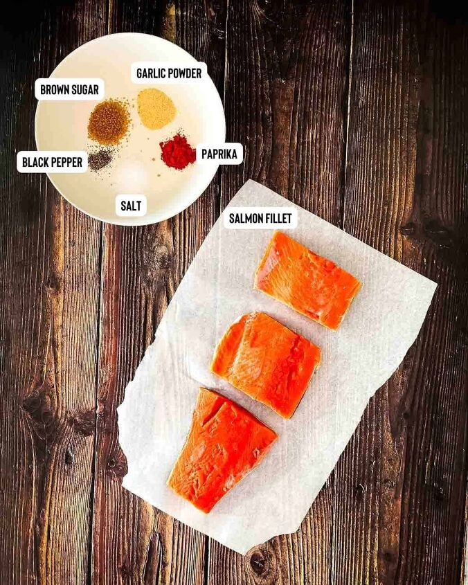 best smoked salmon on pellet grill recipe, The ingredients for smoked salmon on pellet grill on a wooden table