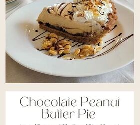 easy peanut butter pie with chocolate ganache, Chocolate Peanut Butter Pie for pinterest