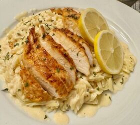 Lemon Chicken With Orzo Pasta | 30 Minute Stovetop Recipe