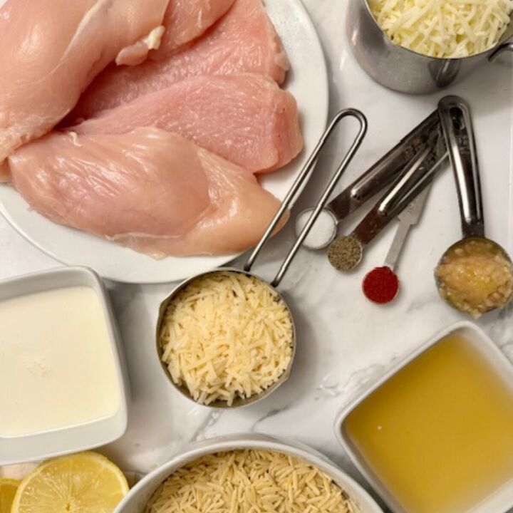 lemon chicken with orzo pasta 30 minute stovetop recipe, Ingredients used to make Lemon Pepper Chicken with Orzo