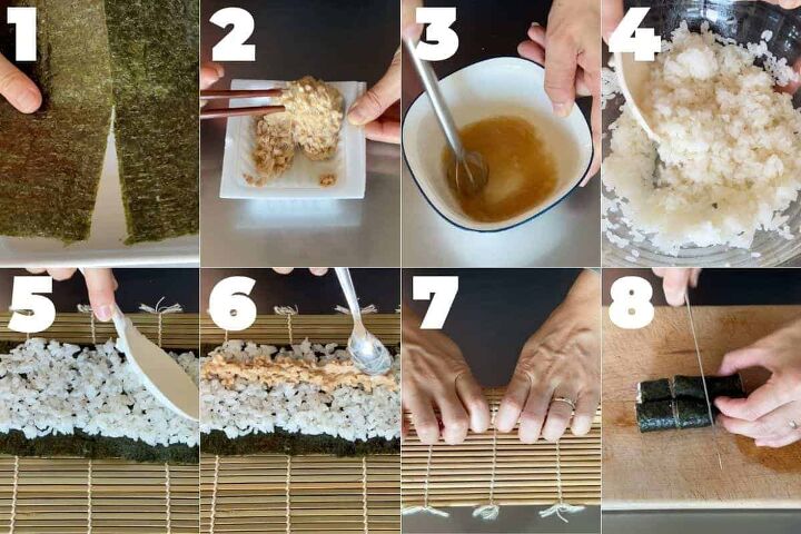 natto rolls, how to make natto rolls