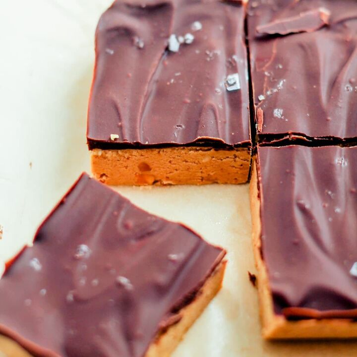 mom s health fudge, Slices of protein fudge on a counter