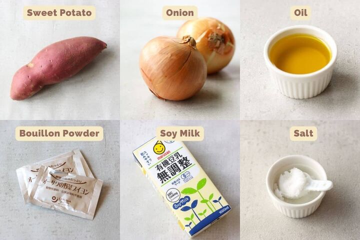 creamy japanese sweet potato soup vegan, Ingredients for Japanese sweet potato soup