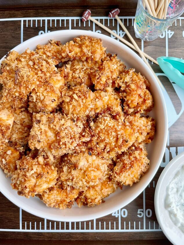 crispy onion baked bbq nuggets