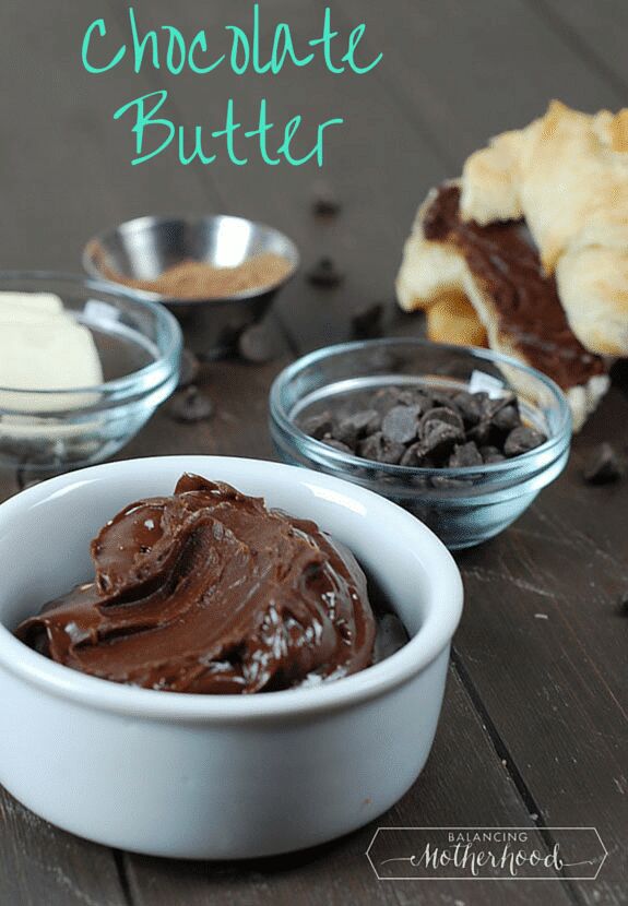 chocolate butter, 3 ingredient chocolate butter decadent for bread for pancakes via BalancingMotherhood com