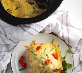This crockpot chicken dinner is hot, cheesy, comforting, and super easy to make!