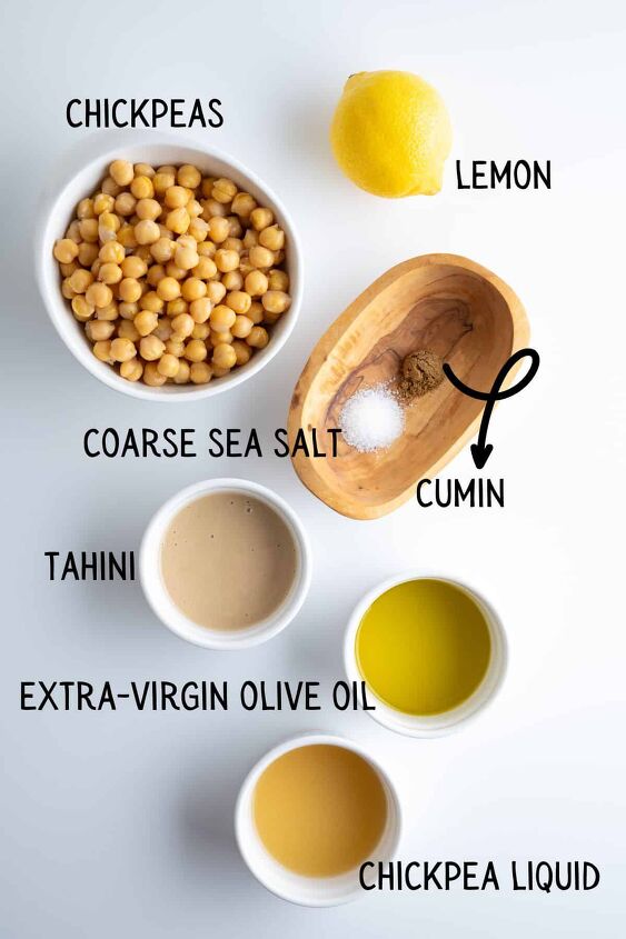 easy homemade hummus recipe without garlic, Hummus without garlic labeled ingredient list