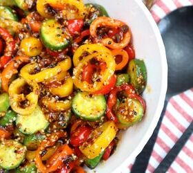 This crunchy cucumber salad is one of our new favorite summer recipes!