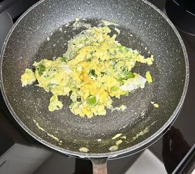 green onion and kale omlette