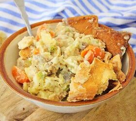<b>Our dinner suggestion:</b> Hearty vegetable chicken pot pie casserole