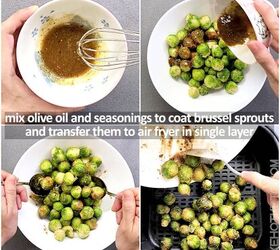 crispy air fryer brussels sprouts, Step by step of how to prepare Brussel sprouts for air frying
