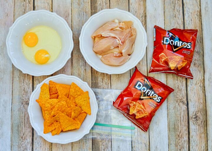 doritos chicken tenders, ingredients needed to make the baked chicken tenders recipe