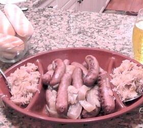 These are the best darn beer brats and sauerkraut you will ever have!