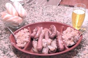 These are the best darn beer brats and sauerkraut you will ever have!