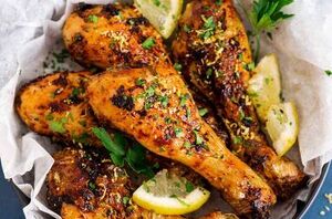 Make beautifully crispy golden brown fried chicken drumsticks <em>without</em> frying the chicken!