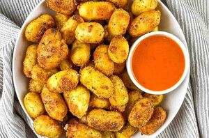 This delicious, crispy gnocchi is quick & easy to make with only 5 simple ingredients