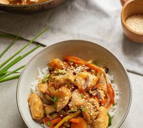 pineapple chicken recipe a burst of sweet savory goodness, A bowl of Pineapple Chickenwith rice and chopsticks