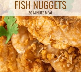 fish nuggets recipe air fryer fish nuggets, Fish Nuggets Pin with text overlay