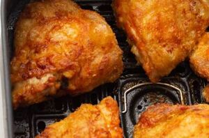 This 2 ingredient air fryer fried chicken is not only delicious, but it's super easy to make!