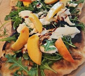 Grilled Peach, Burrata and Arugula Salad