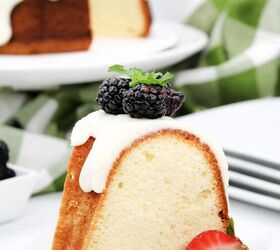 unique white wine cake that everyone will love, white wine cake on a white plate