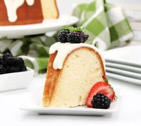 unique white wine cake that everyone will love, white wine cake on a white plate