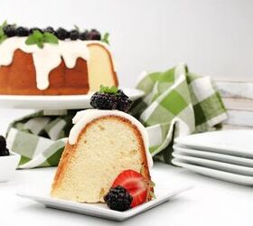 unique white wine cake that everyone will love, white wine pound cake on a white plate