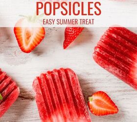 strawberry popsicles recipe popsicles with fresh strawberries, Strawberry Popsicles Pin with text overlay