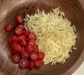 red white blue orzo salad