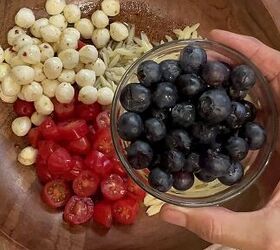 red white blue orzo salad