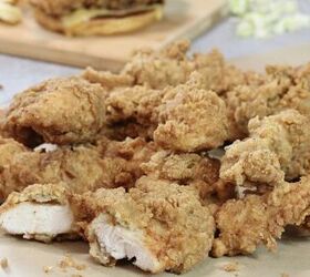 The first time she made these chicken tenders, she laughed inexplicably as she took the first bite, because it was THAAAAT good