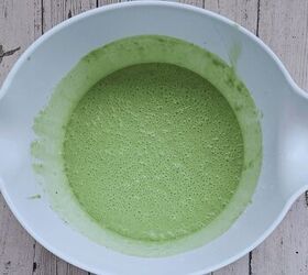 pandan muffins from pandan waffle mix, Mix ingredients in a large bowl until well blended
