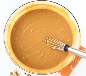 pumpkin pie filling muffins, Pumpkin pie batter in a glass bowl with a whisk