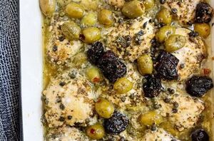 Salty olives and sweet prunes might sound unconventional, but they make for a once-in-a-lifetime chicken dish