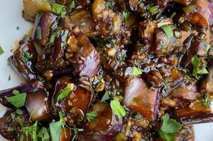 This Chinese eggplant with garlic sauce recipe is one of my favorites (and easier than you think!)