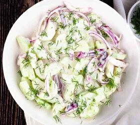 This creamy old-fashioned cucumber salad with mayo is the perfect side dish for any meal