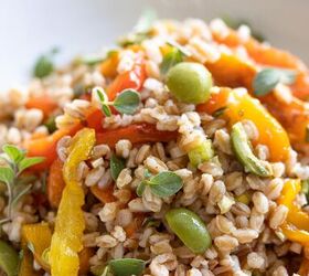 roasted bell pepper Italian Farro Salad