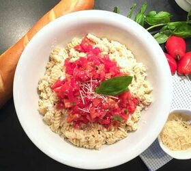 Instead of pasta sauce, she puts something unexpected on her pasta!