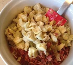 green chile artichoke dip with bacon, Hot bacon dip at Happy Simple Living blog