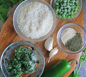 easy green rice, Ingredients to make green rice