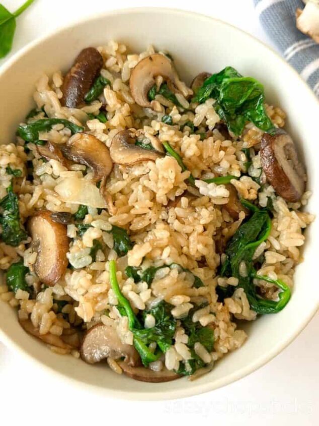 delicious asian style pork chops perfect anytime, spinach mushroom rice 1