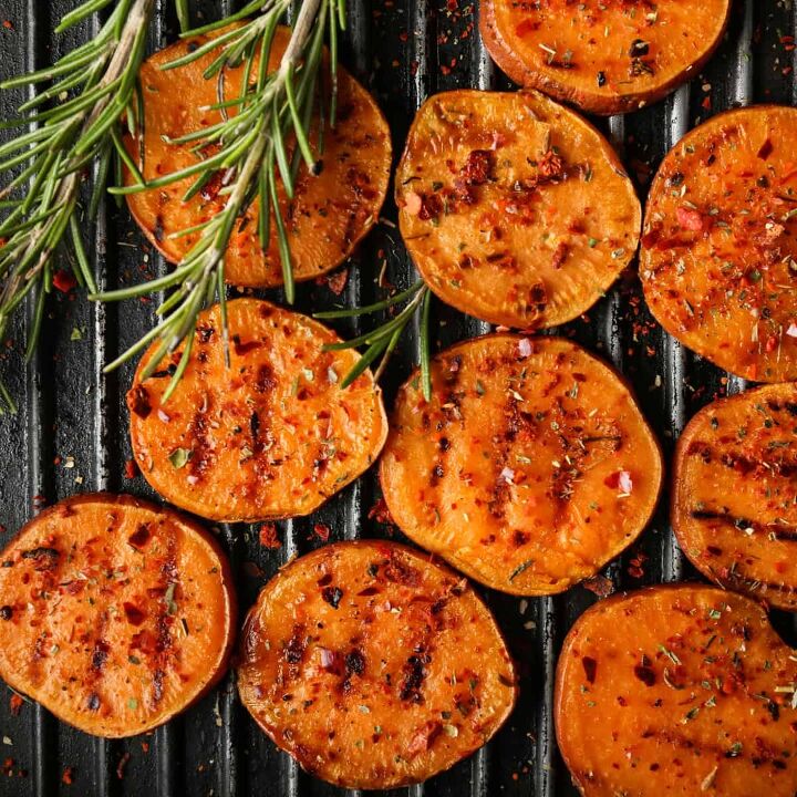 11 grilled recipes that are perfect for backyard bbqs, Grilled Sweet Potatoes Recipe Easy BBQ Side Dish