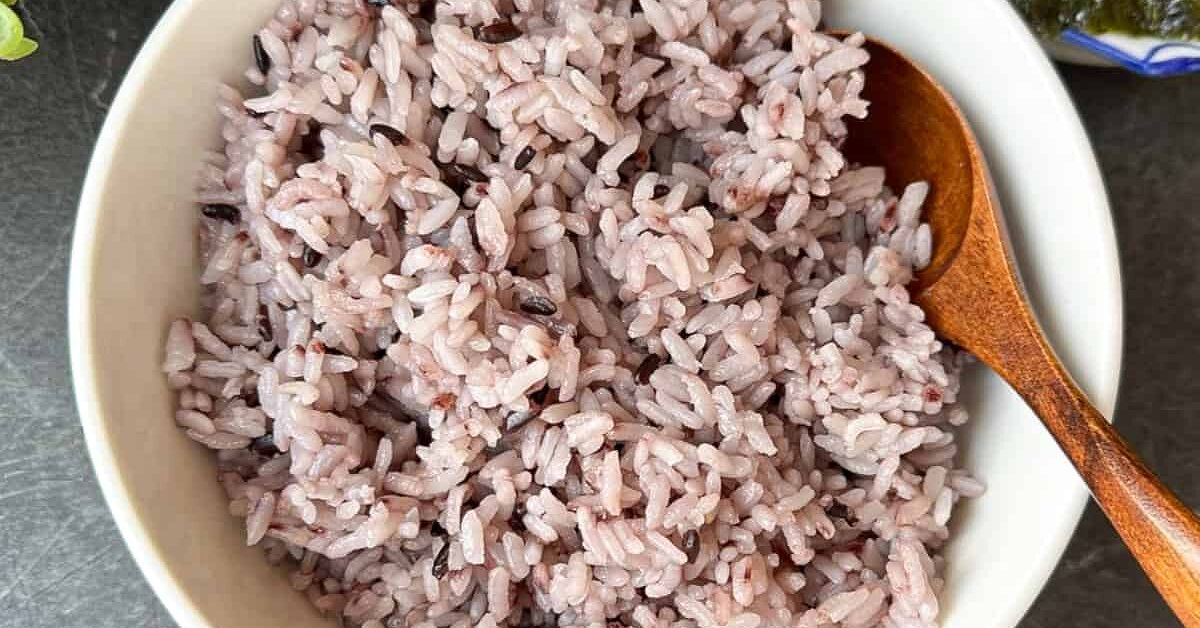 How To Make Korean Purple Rice With Beans