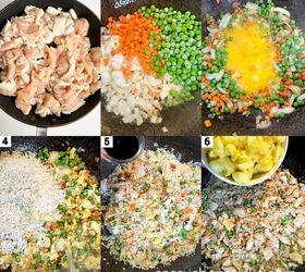 pineapple chicken fried rice easy homemade recipe, steps