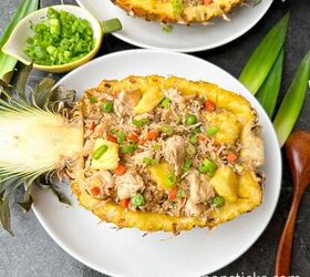 pineapple chicken fried rice easy homemade recipe, pineapple chicken fried rice 1