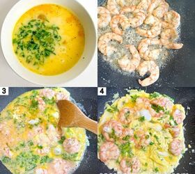 shrimp scrambled eggs recipe quick and easy, steps