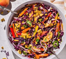 Spicy Peach Corn Summer Slaw